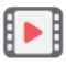 Ícone do componente 'Filme' no PsychoPy